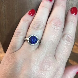 Sterling Silver Sapphire Ring